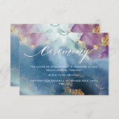 Paarse, Blauwgroen en blauwe Waterverf — Details Informatiekaartje (Voorkant / Achterkant)