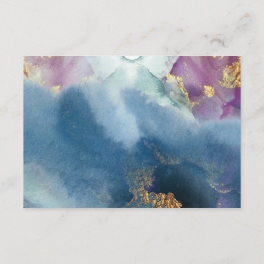 Paarse, Blauwgroen en blauwe Waterverf — Details Informatiekaartje (Achterkant)