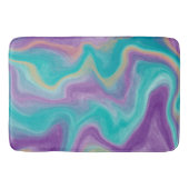 Paarse, Blauwgroen en goudziren Badmat (Voorkant)