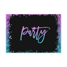 Paarse Blauwgroen faux glitter bat mitswa receptie