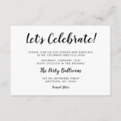 Paarse Blauwgroen faux glitter bat mitswa receptie Informatiekaartje (Achterkant)