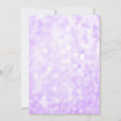 Paarse Blauwgroen Faux Glitter Lights Baby shower Kaart (Achterkant)