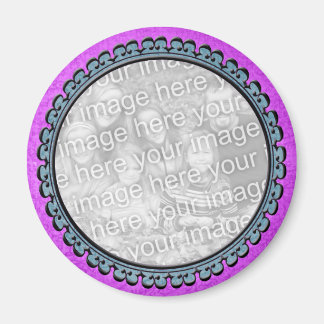 Paarse & Blauwgroen Fotomagneet Magneet