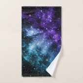 Paarse Blauwgroen galaxy Nebula Dream #1 Bad Handdoek (Handdoek)