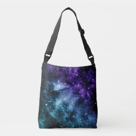 Paarse Blauwgroen galaxy Nebula Dream #1 Crossbody Tas