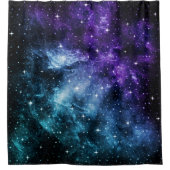 Paarse Blauwgroen galaxy Nebula Dream #1 Douchegordijn (Voorkant)