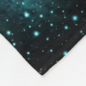 Paarse Blauwgroen galaxy Nebula Dream #1 Fleece Deken (Hoek)