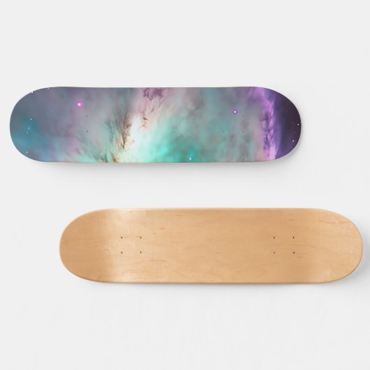 Paarse Blauwgroen galaxy Nebula Dream #1 Persoonlijk Skateboard (Horizontaal)