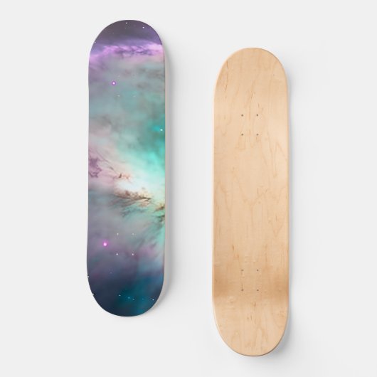 Paarse Blauwgroen galaxy Nebula Dream #1 Persoonlijk Skateboard (Voorkant)