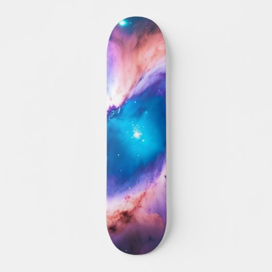 Paarse Blauwgroen galaxy Nebula Dream #1 Skateboar Persoonlijk Skateboard (Voorkant)