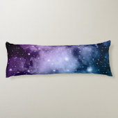 Paarse Blauwgroen galaxy Nebula Dream #2 Lichaamskussen (Achterkant)
