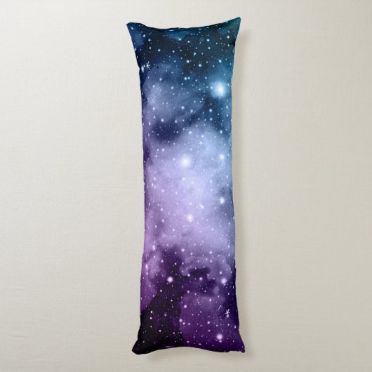 Paarse Blauwgroen galaxy Nebula Dream #2 Lichaamskussen (Achterkant (Verticaal))