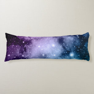 Paarse Blauwgroen galaxy Nebula Dream #2 Lichaamskussen