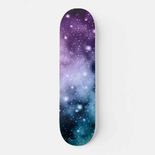 Paarse Blauwgroen galaxy Nebula Dream #2 Persoonlijk Skateboard (Voorkant)