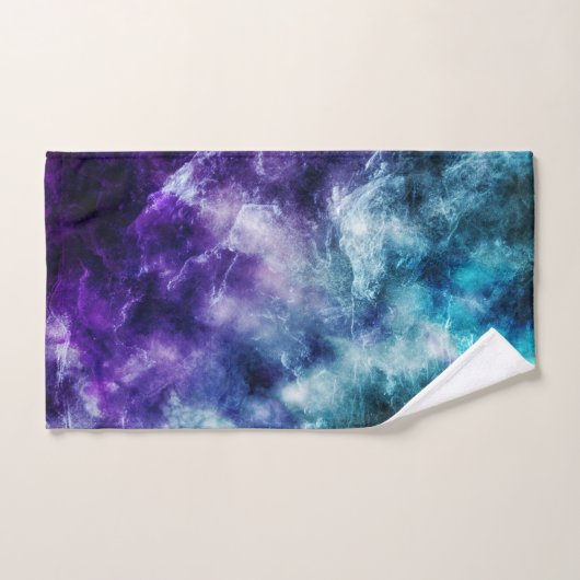 Paarse Blauwgroen Galaxy Nebula Marble Dream #1 Bad Handdoek (Handdoek)