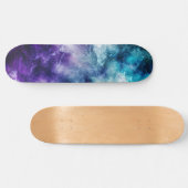 Paarse Blauwgroen Galaxy Nebula Marble Dream #1 Persoonlijk Skateboard (Horizontaal)