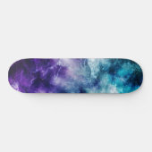 Paarse Blauwgroen Galaxy Nebula Marble Dream #1 Persoonlijk Skateboard (Horizontaal)