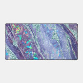 Paarse Blauwgroen Glitter Holografische Opal Marbl Bureaumat (Voorkant)
