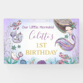 Paarse Blauwgroen goudzeemeermin 1-jaars banner (Horizontaal)