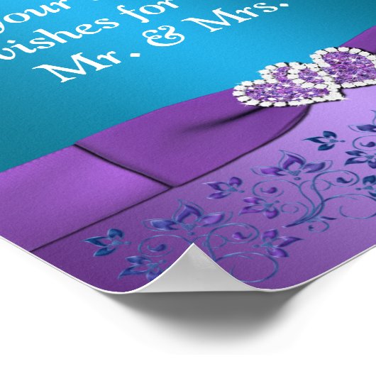 Paarse, Blauwgroen hemeltrekpleister Poster (Hoek)