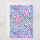 Paarse Blauwgroen Jurk Zeemeermin Tail Navy Quince Kaart (Achterkant)