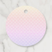 Paarse Blauwgroen Kleine Zeemeermin Waterverf Verj Bedankjes Labels (Achterkant)