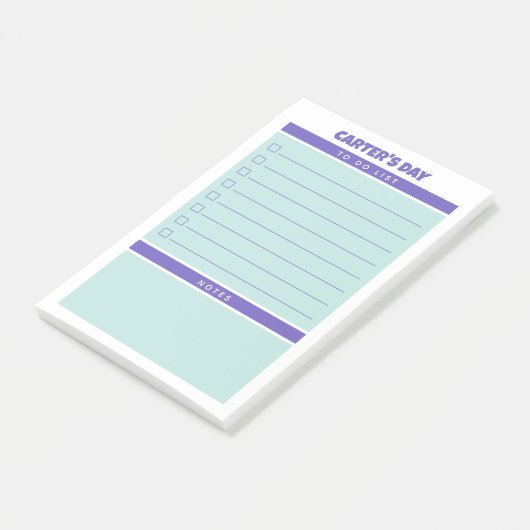 Paarse Blauwgroen Leuke Te Doen Lijst Notities Geo Post-it® Notes (Schuin)