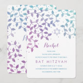 Paarse + Blauwgroen levensboom - Mitzvah-uitvindin Kaart (Voorkant / Achterkant)