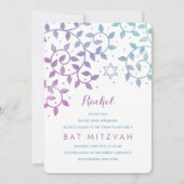 Paarse + Blauwgroen levensboom - Mitzvah-uitvindin Kaart (Voorkant)