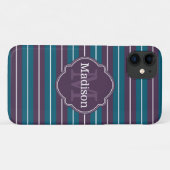 Paarse Blauwgroen naam van het trilpatroon Case-Mate iPhone Case (Achterkant (horizontaal))