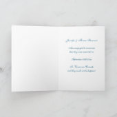 Paarse Blauwgroen net getrouwd aankondiging Kaart (Binnen)