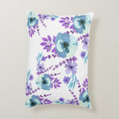 Paarse blauwgroen olifant meisje aangepaste naam k accent kussen (Achterkant (Verticaal))