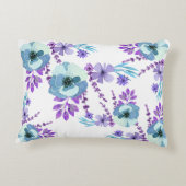 Paarse blauwgroen olifant meisje aangepaste naam k accent kussen (Achterkant)