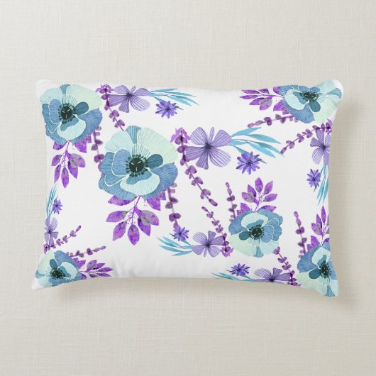 Paarse blauwgroen olifant meisje aangepaste naam k accent kussen (Achterkant)