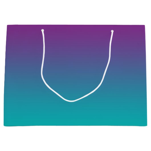 Paarse & Blauwgroen Ombre Large Cadeautasje (Voorkant)