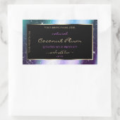 Paarse Blauwgroen Sparkle Glitter Lijst Productlab Rechthoekige Sticker (Tas)