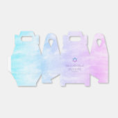 Paarse Blauwgroen Tie Dye Bat Mitzvah Bedankdoosjes (Uitgevouwen)