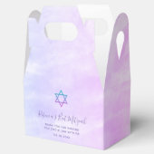 Paarse Blauwgroen Tie Dye Bat Mitzvah Bedankdoosjes (Geopend)