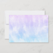 Paarse Blauwgroen Tie Dye Bat Mitzvah RSVP Kaartje (Achterkant)
