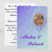 Paarse Blauwgroen uitnodiging tot het indienen van (Voorkant / Achterkant)