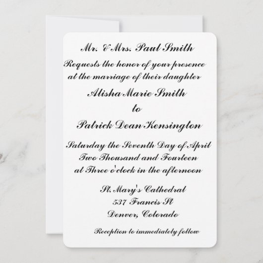 Paarse Blauwgroen uitnodiging tot het indienen van (Achterkant)