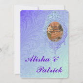 Paarse Blauwgroen uitnodiging tot het indienen van (Voorkant)