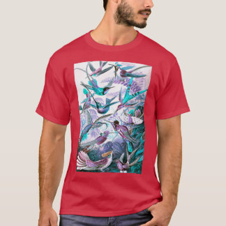 Paarse Blauwgroen vogels van Paradise Long T-shirt
