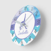 Paarse Blauwgroen wandklok (Hoek)