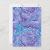 Paarse Blauwgroen Waterverf Bat Mitzvah Save The Date (Achterkant)