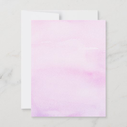 Paarse Blauwgroen Waterverf Bloemen Bat Mitzvah Pa Kaart (Achterkant)