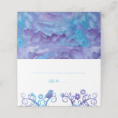 Paarse Blauwgroen Waterverf Boom van het Leven Gev Plaatskaartje (Buitenkant ongevouwen)