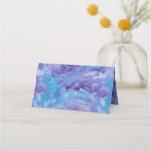 Paarse Blauwgroen Waterverf Boom van het Leven Gev Plaatskaartje (Achterkant)