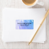 Paarse Blauwgroen Waterverf Etiket (Insitu)