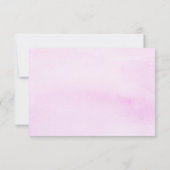 Paarse Blauwgroen Waterverf Floral Bat Mitzvah RSV RSVP Kaartje (Achterkant)